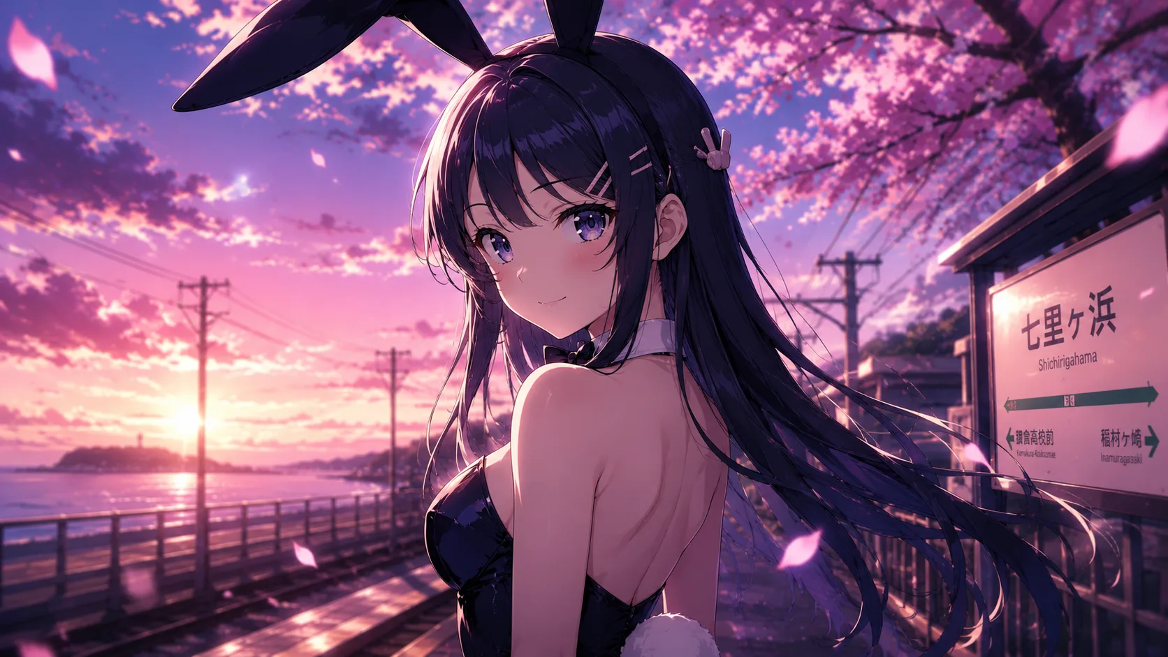 Mai Sakurajima from Bunny Girl Senpai in her iconic bunny girl outfit